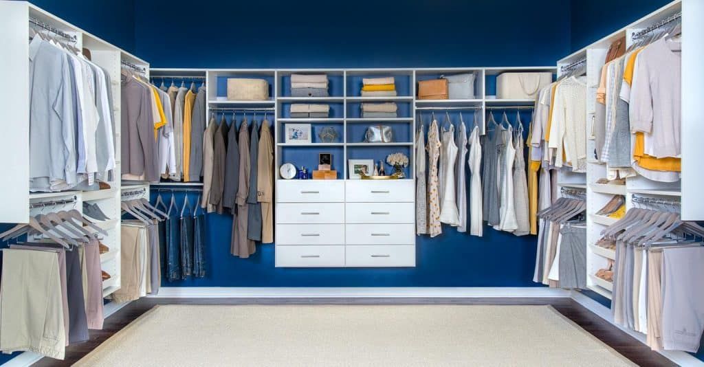 Organized Living walk-in closet installation